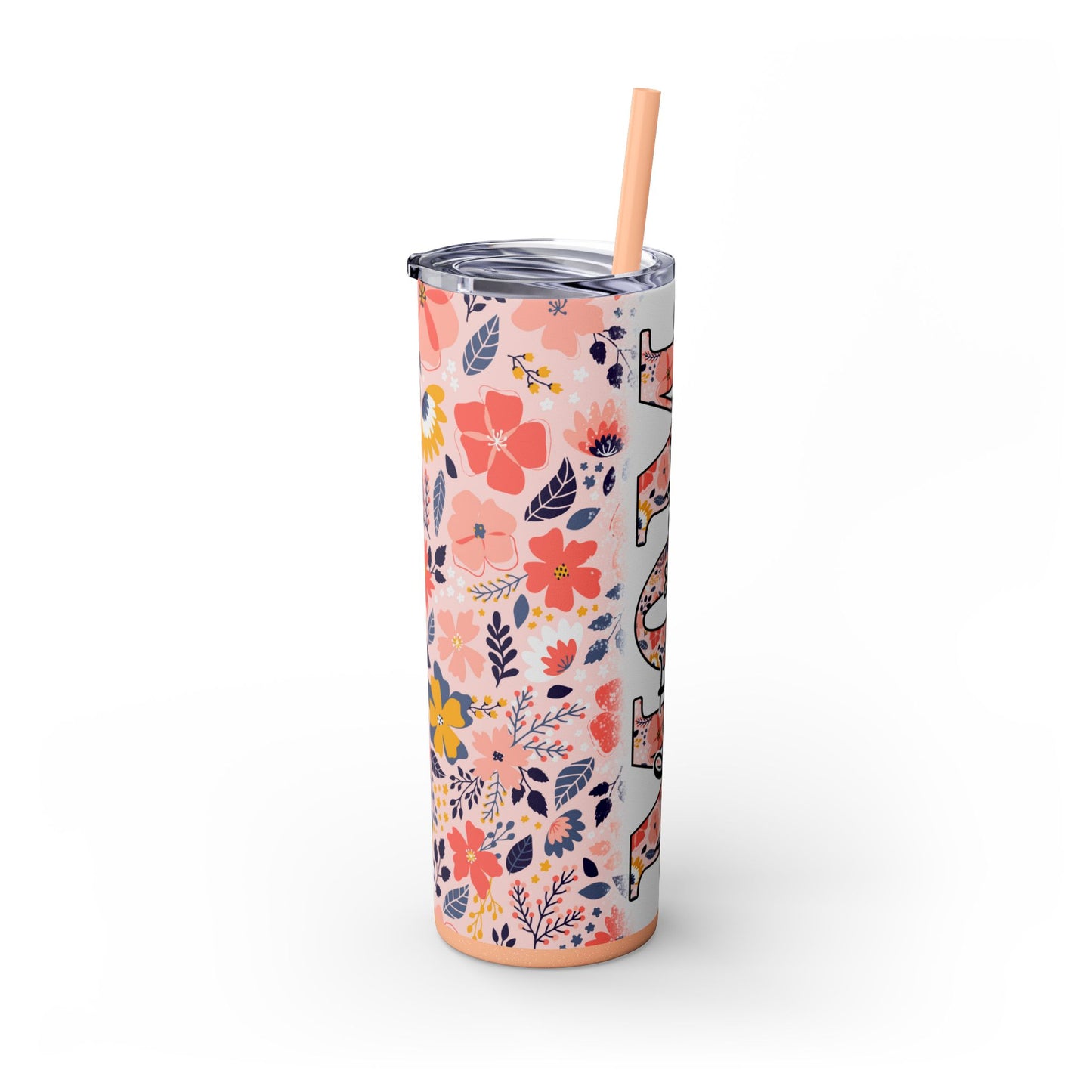 Mom Skinny Tumbler with Straw, 20oz