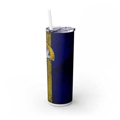 Rams Skinny Tumbler with Straw, 20oz