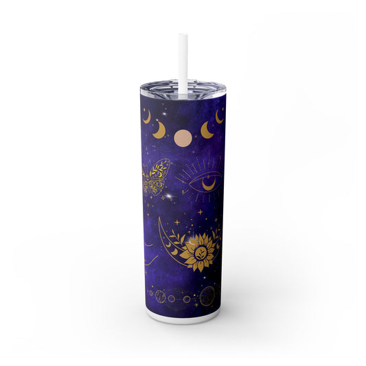 Celestial Skinny Tumbler with Straw, 20oz