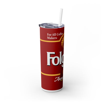 Folgers  Tumbler with Straw, 20oz