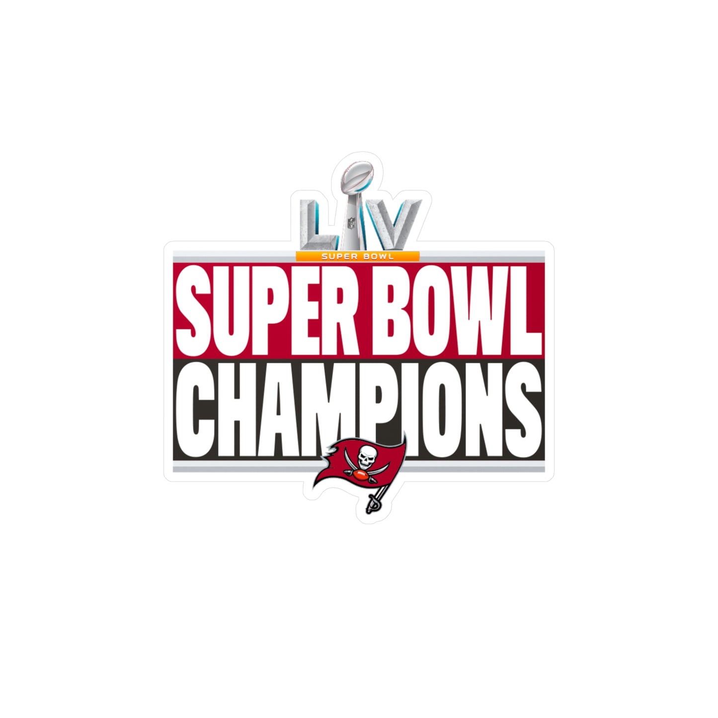 TB Super Bowl LIV Kiss-Cut Vinyl Decals