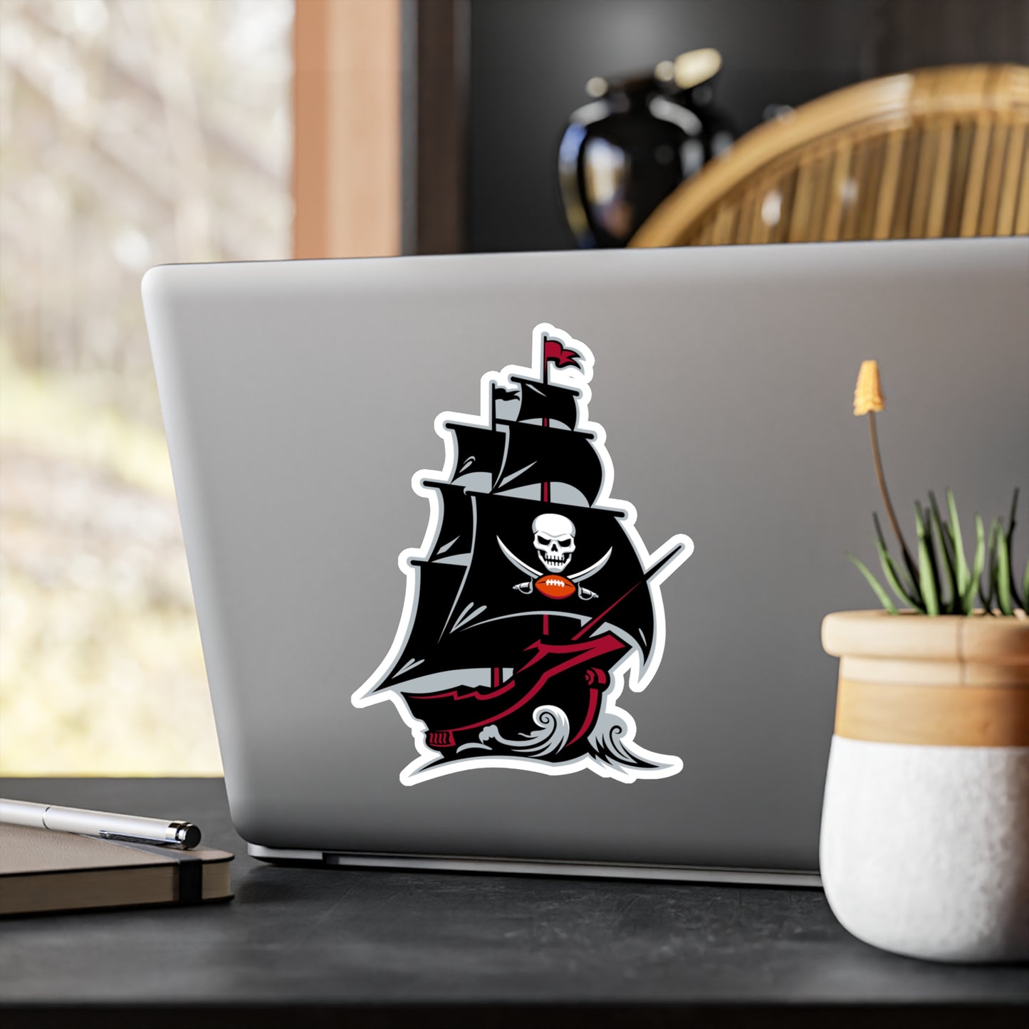 TB Black Ship Kiss-Cut Vinyl Decals