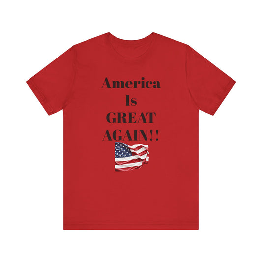 America Is Great Again  Short Sleeve Tee