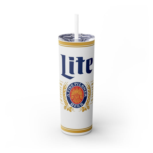 Miller Lt Tumbler with Straw, 20oz