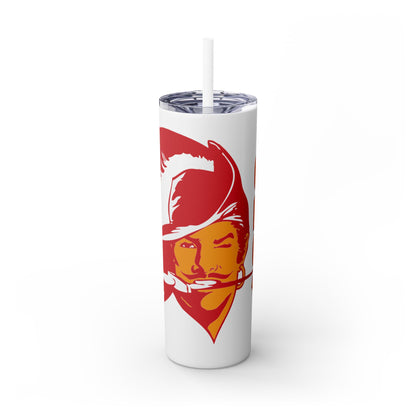 Buccaneers 1976 Skinny Tumbler with Straw, 20oz