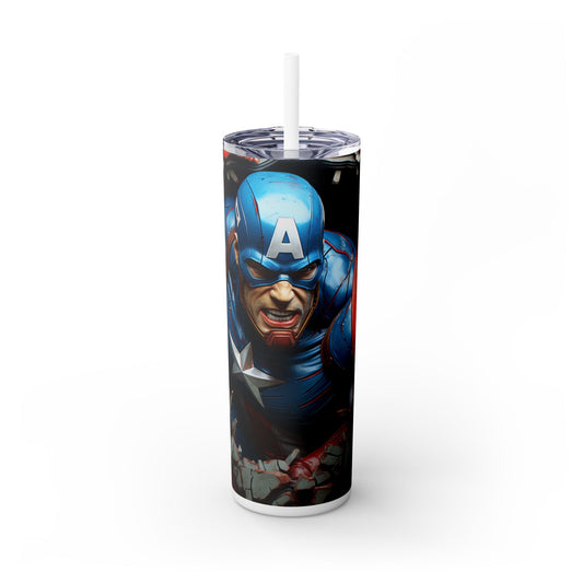 Captain America Tumbler with Straw, 20oz