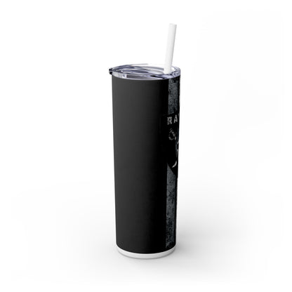 Raiders Skinny Tumbler with Straw, 20oz