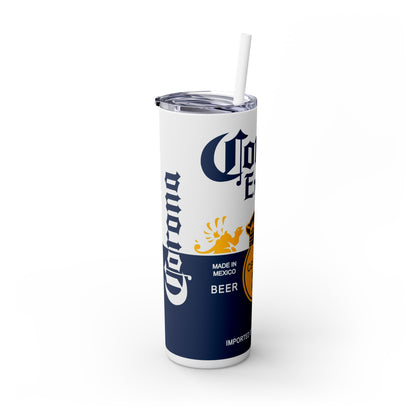 Corona Skinny Tumbler with Straw, 20oz