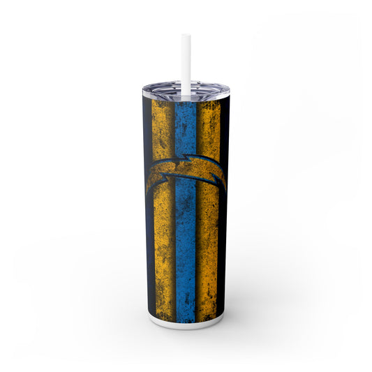 Chargers Skinny Tumbler with Straw, 20oz