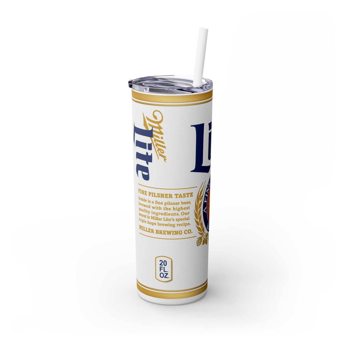 Miller Lt Tumbler with Straw, 20oz