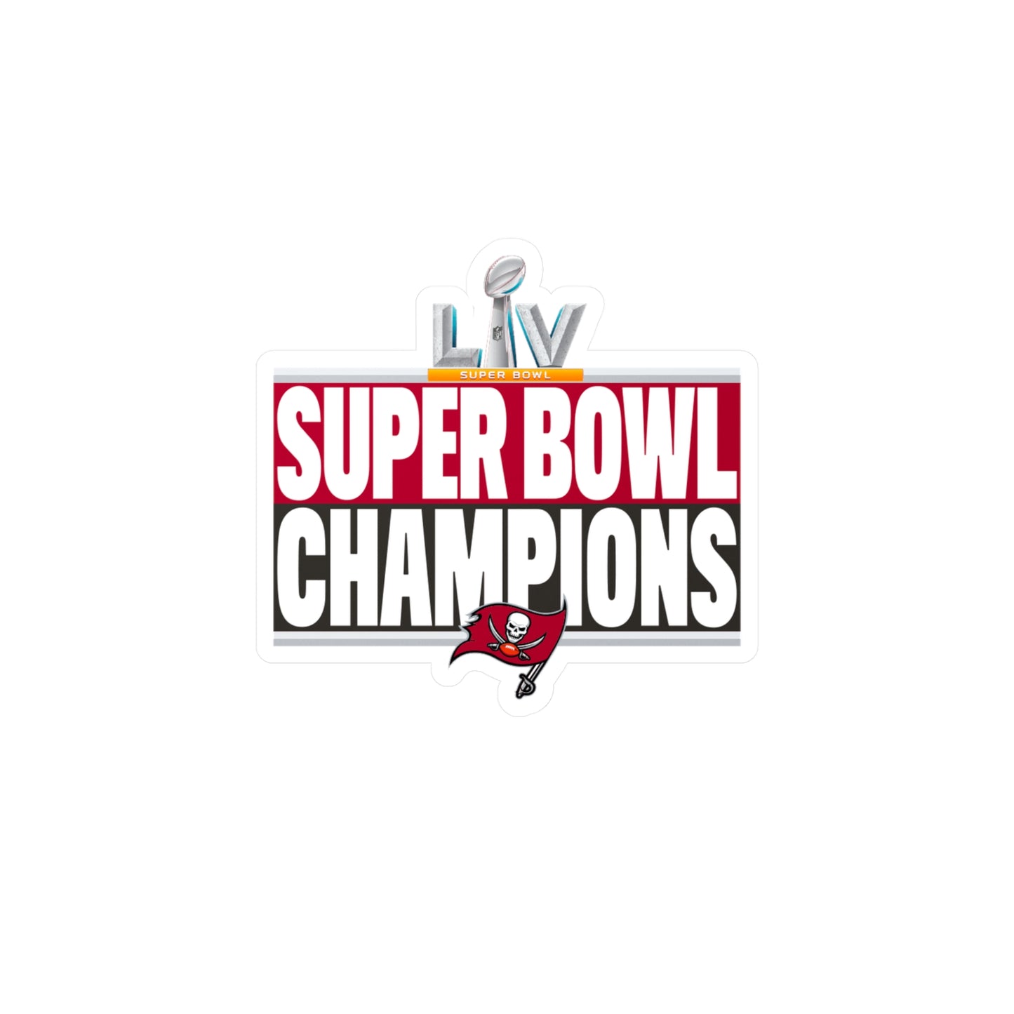 TB Super Bowl LIV Kiss-Cut Vinyl Decals