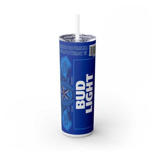 Bud Lt Tumbler with Straw, 20oz