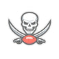 Bucs Skull  Stickers