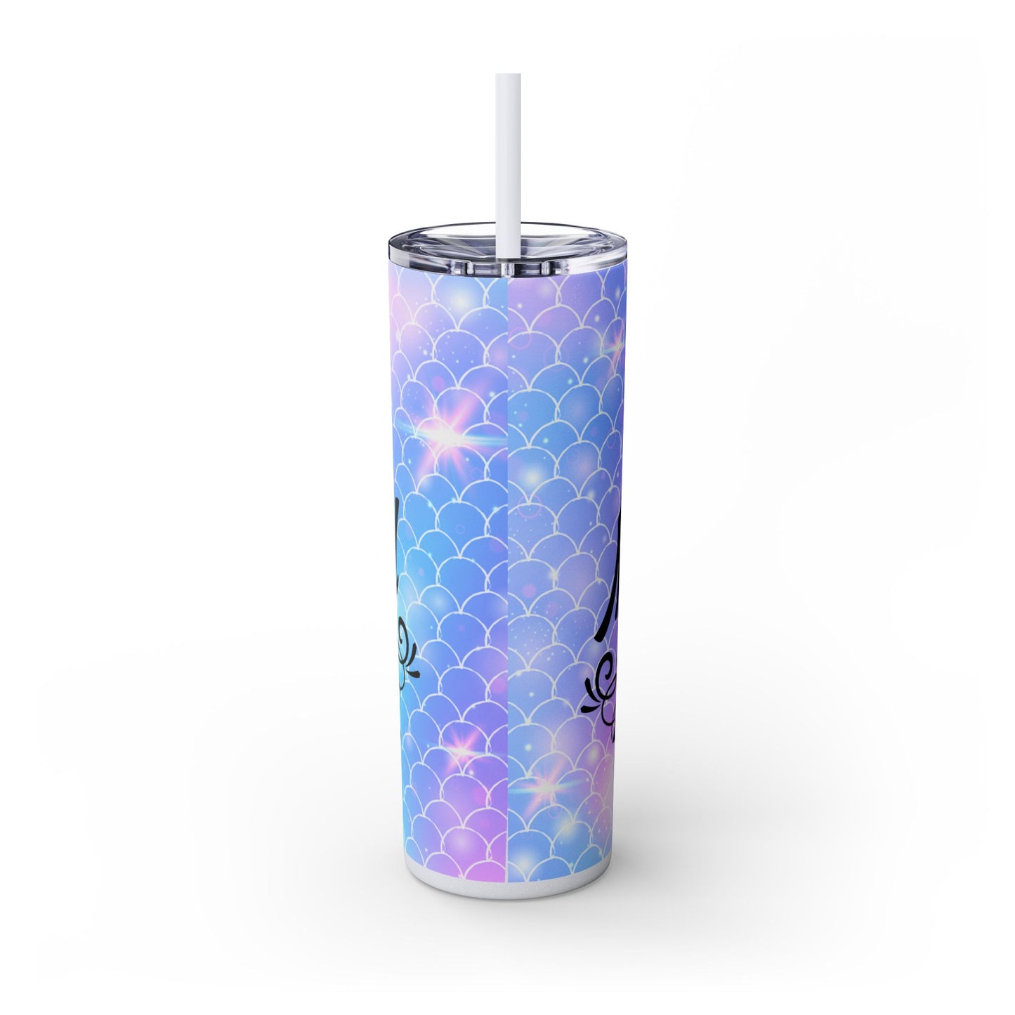 Mermaid At Heart Skinny Tumbler with Straw, 20oz