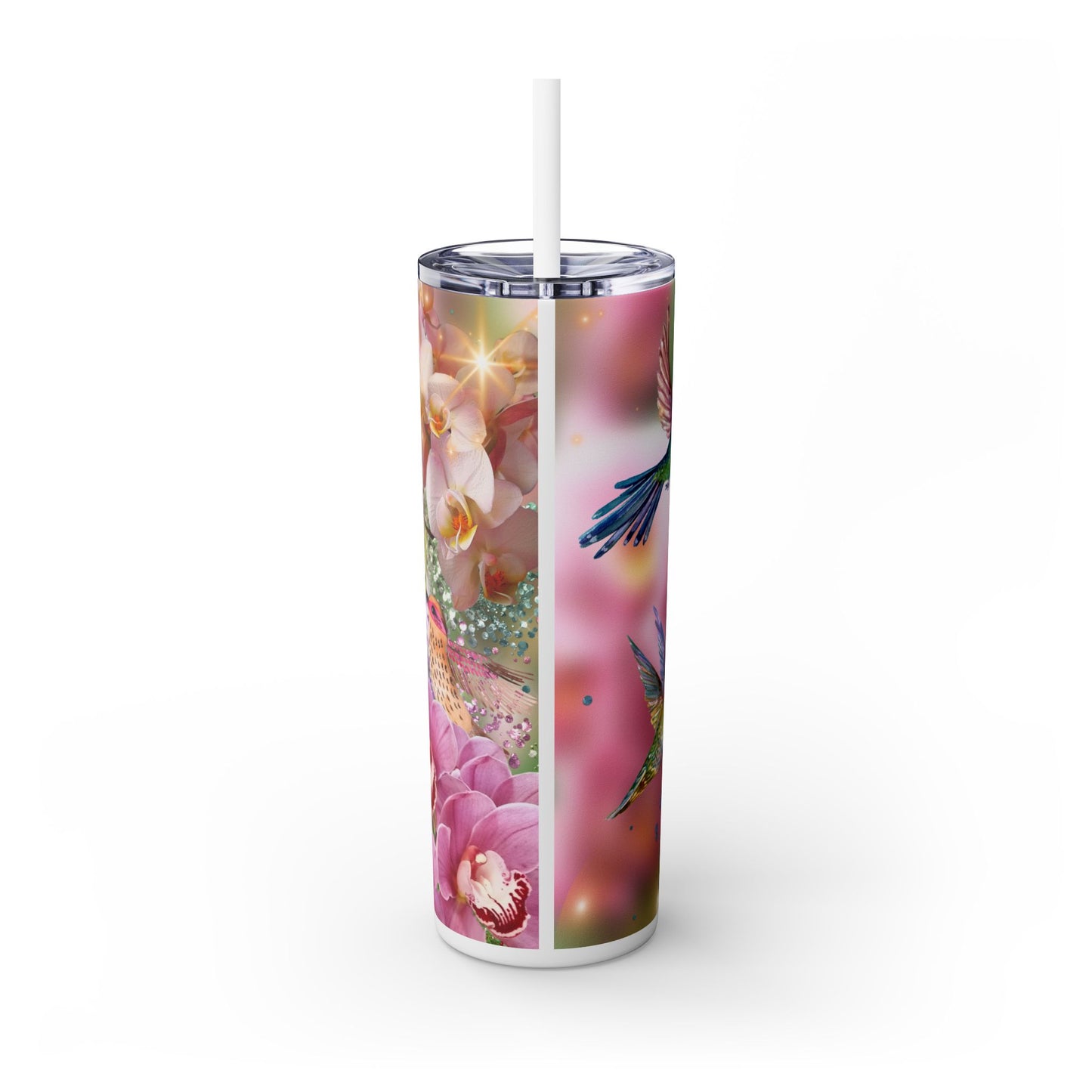 Humming bird Skinny Tumbler with Straw, 20oz