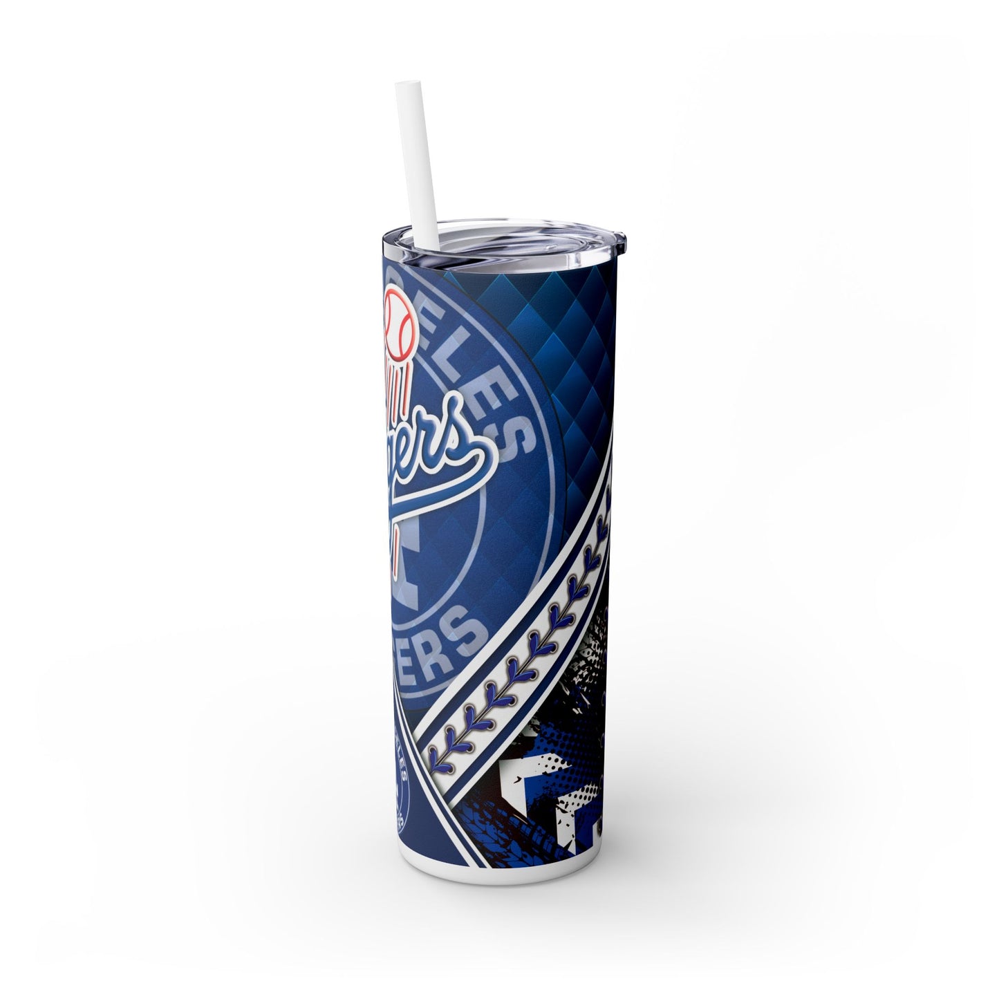 Dodgers Skinny Tumbler with Straw, 20oz