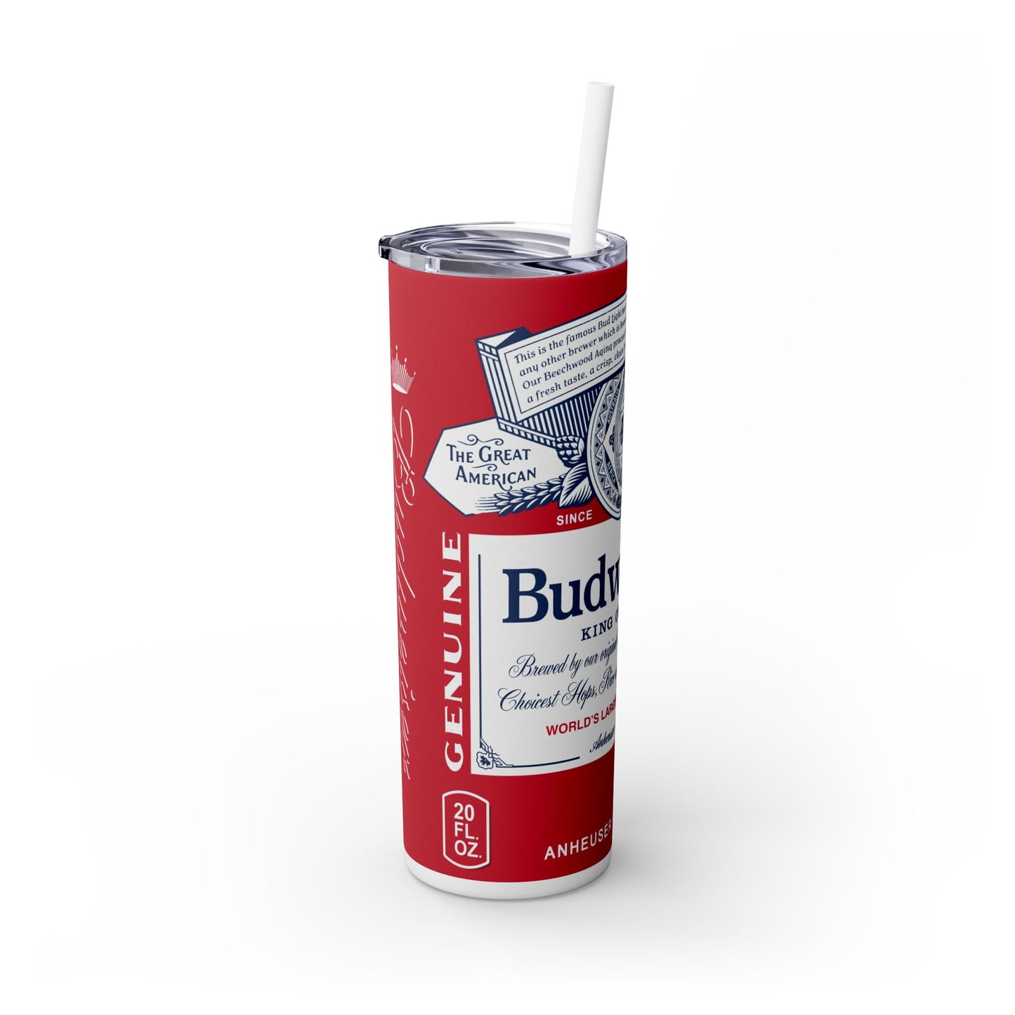 Bud Tumbler with Straw, 20oz